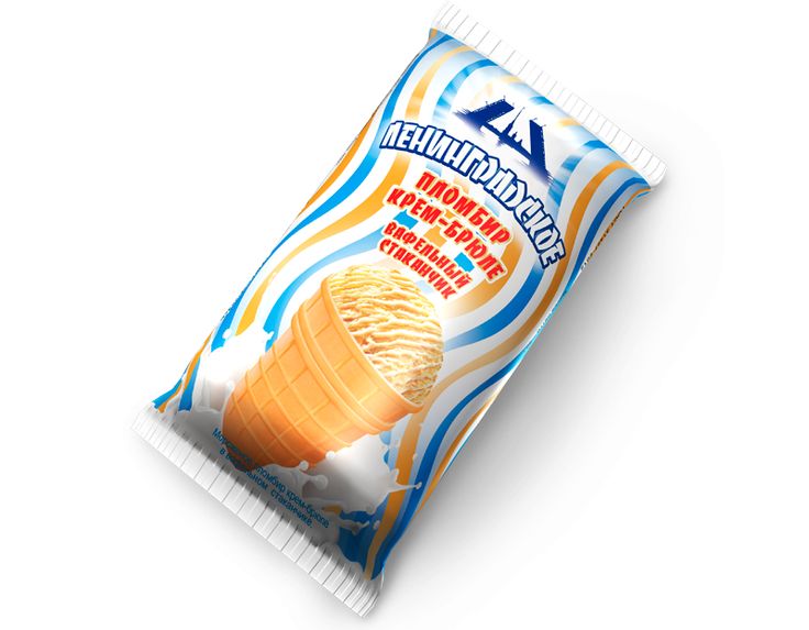 Упаковка для мороженого BOPP жемчужный